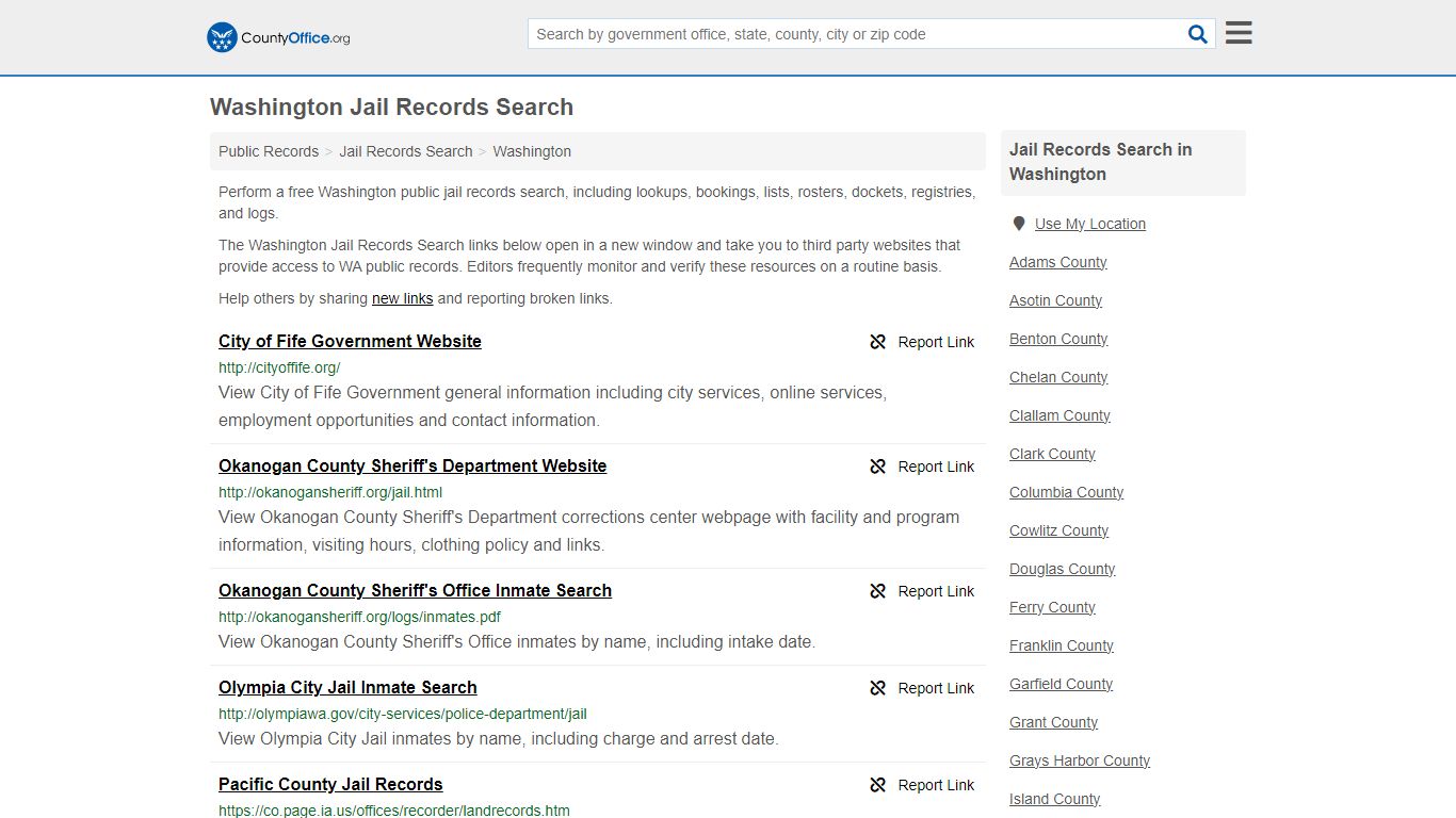 Jail Records Search - Washington (Jail Rosters & Records)